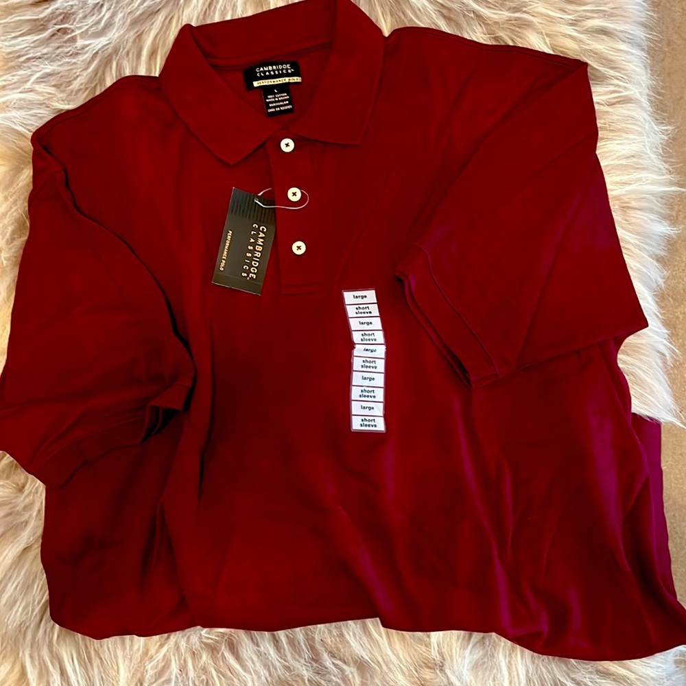 BEAND NEW - Mens large maroon polo shirt -